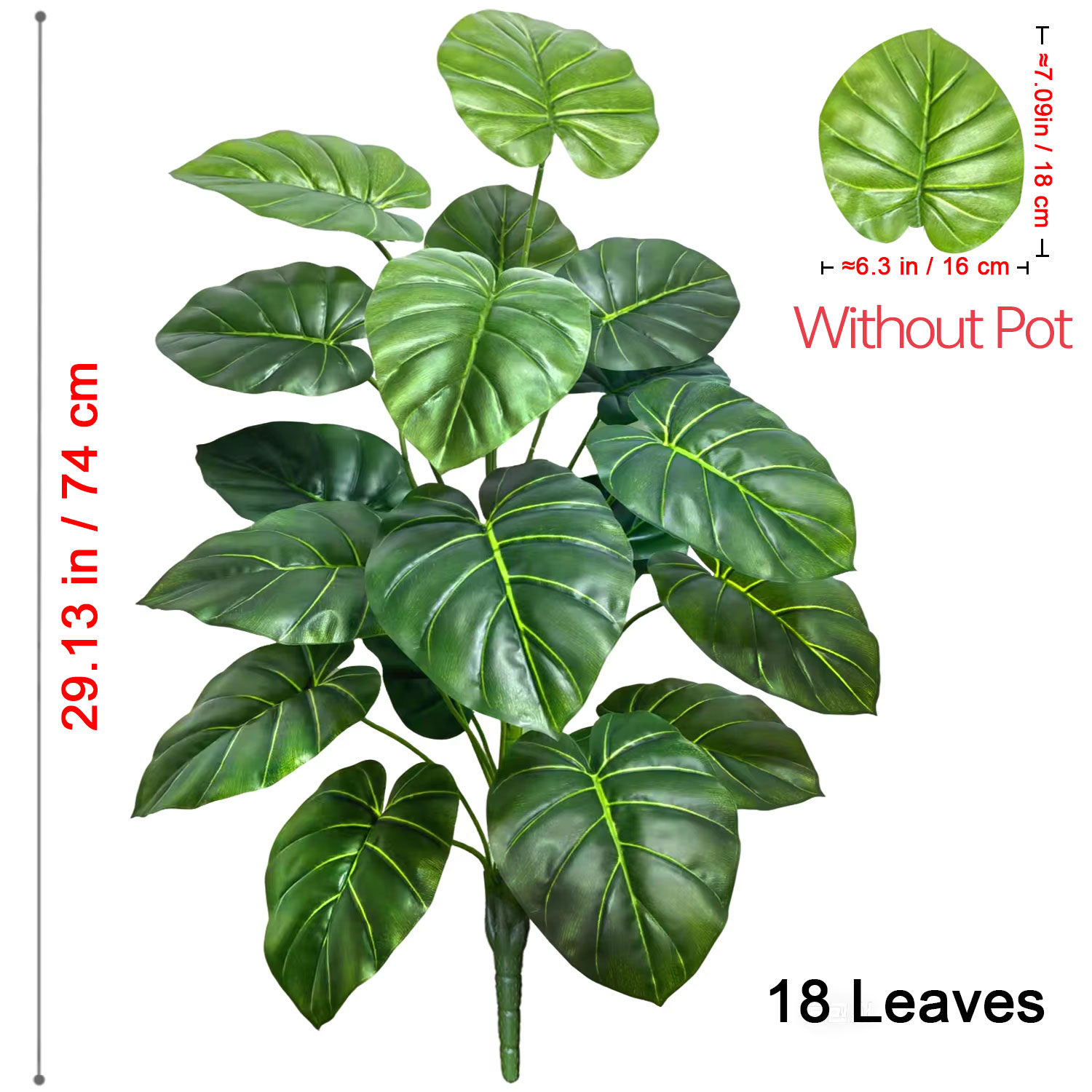 1 Pcs 60-105cm Lifelike Artifi - Monstera Adansonii 评论和价格