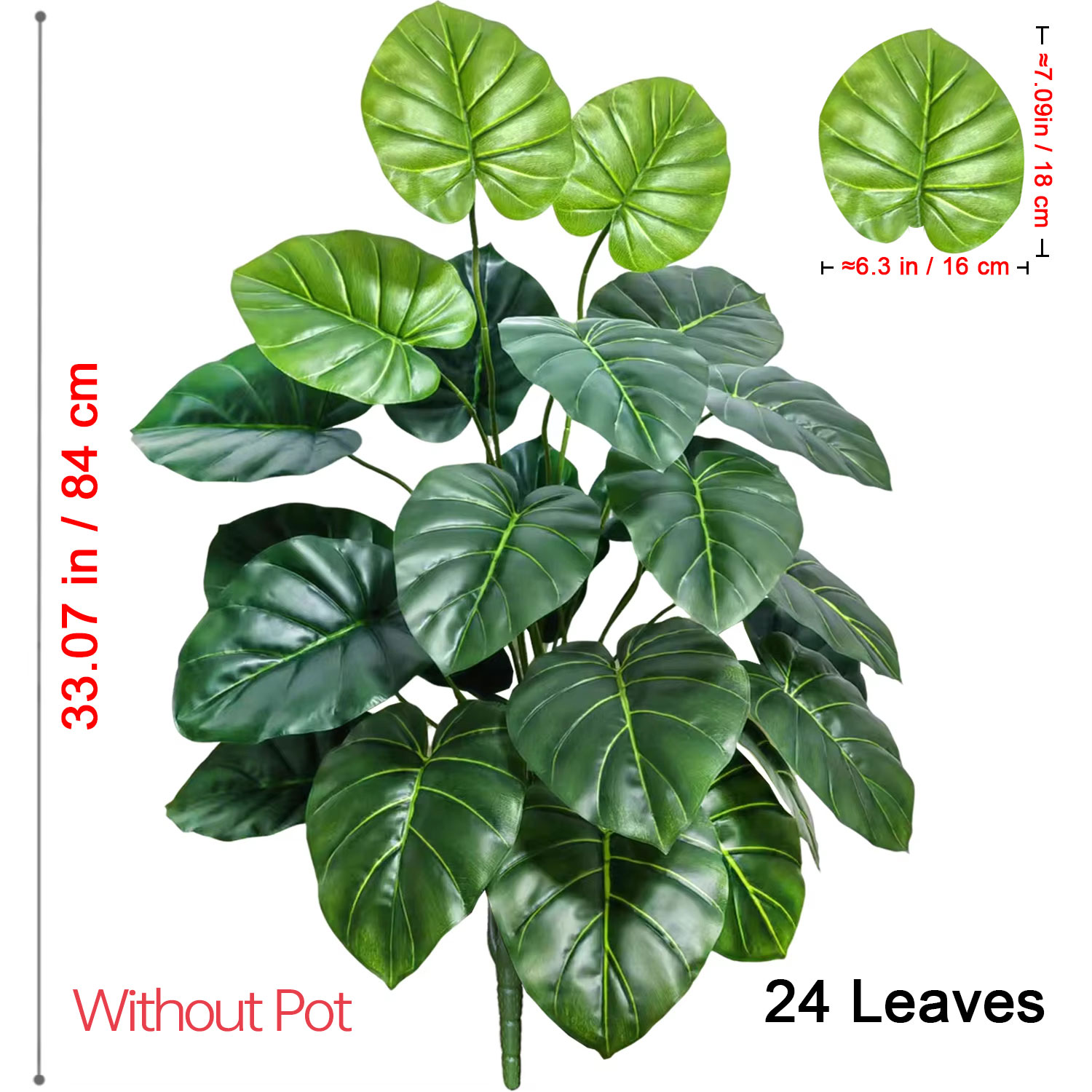 1 Pcs 60-105cm Lifelike Artifi - Monstera Adansonii 评论和价格